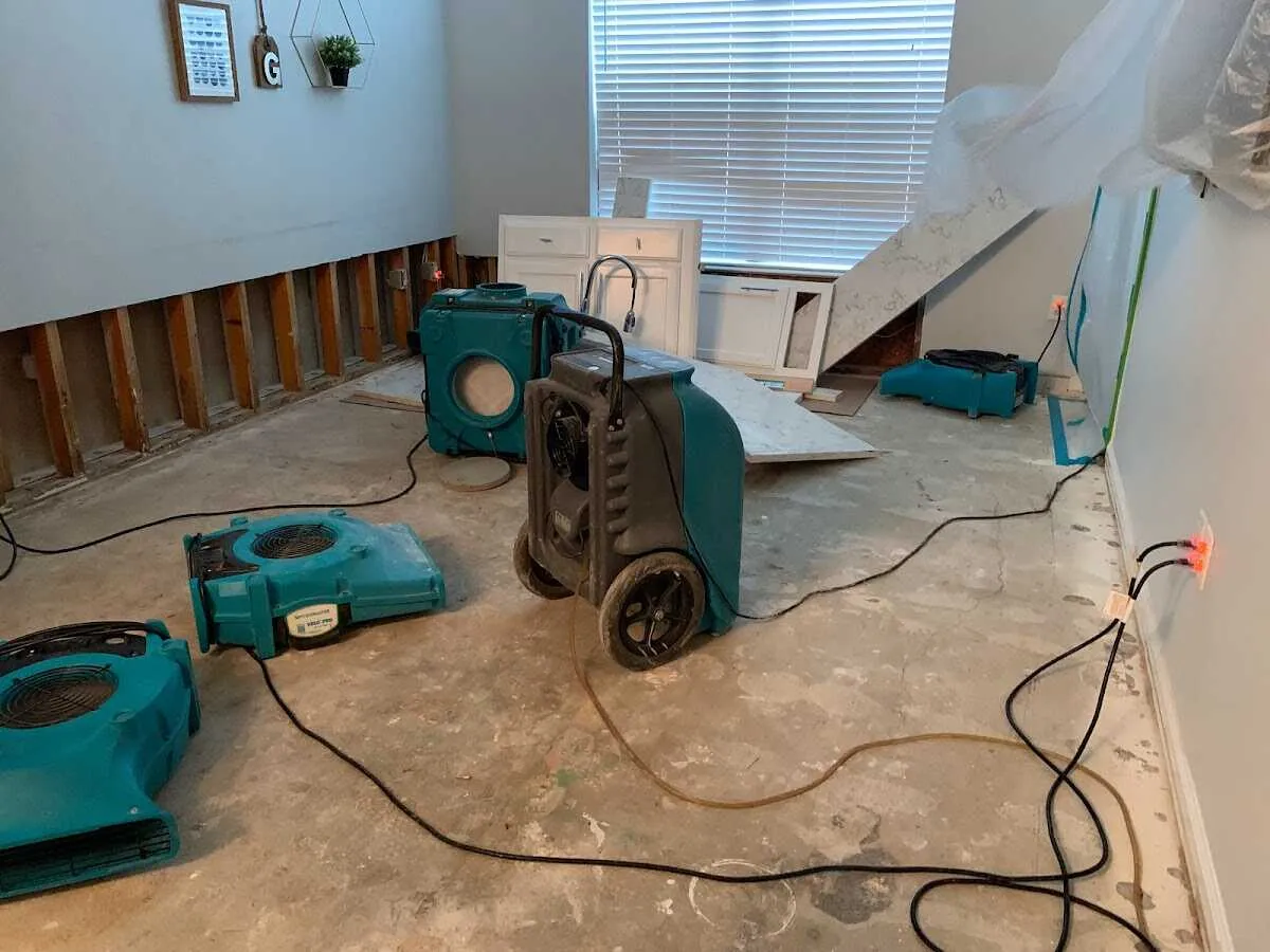 Dehumidifier in flood-cut room for Water Extraction & Removal in Bonne Terre